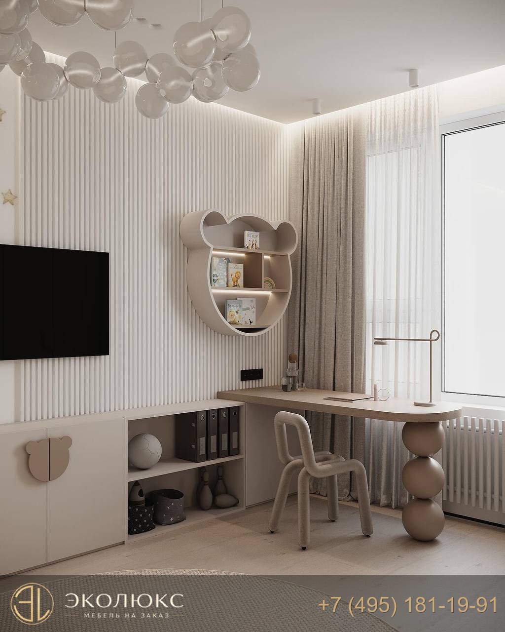 Детская спальня с мягкой кроватью и шкафом Little Star фото 3